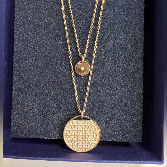 Swarovski Ginger Double Strand Rose Gold Necklace - Picture 3 of 5